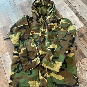 Military Gore-Tex Cold Weather Jacket, Woodland Camo
